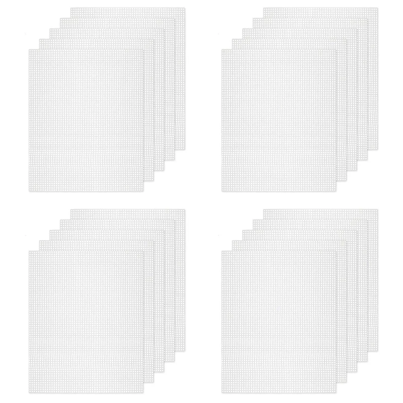 

20PCS Mesh Plastic Canvas Sheets 19.6X13 Inch For Embroidery Crafting, Acrylic Yarn Crafting, Knit And Crochet Projects