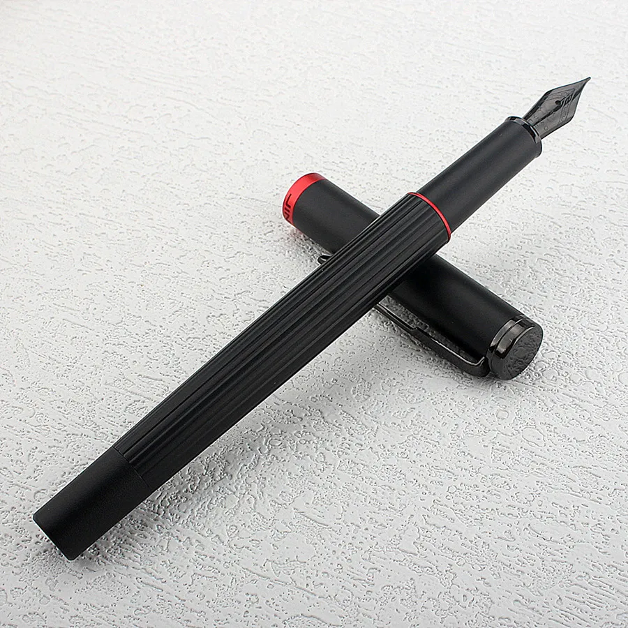 Imagem -03 - Jinhao Metal Fountain Pen ef f Nib Papelaria Material Escolar Canetas de Tinta de Escrita Preto Vermelho 88a 1pc