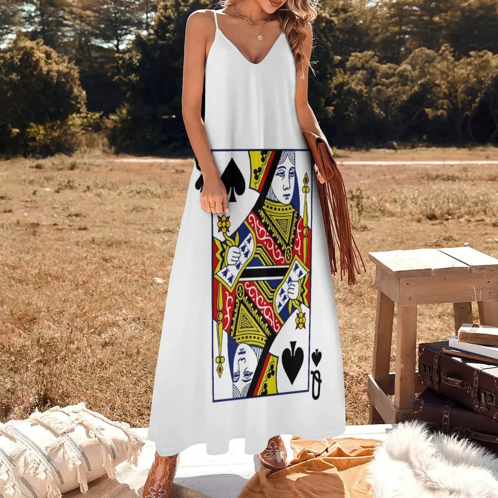 Queen of Spades Playing Card Sleeveless Dress women party dresses long dresses for women Dress