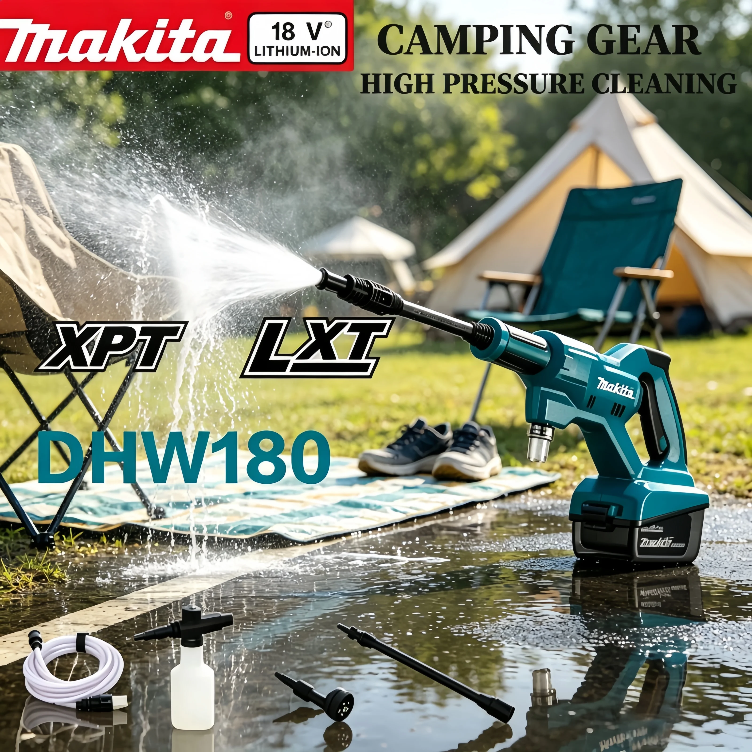 Makita DHW180 2026 Latest Model 18V Lithium Cordless Washer Portable Battery Operated Multi Purpose Outdoor Clean Machine