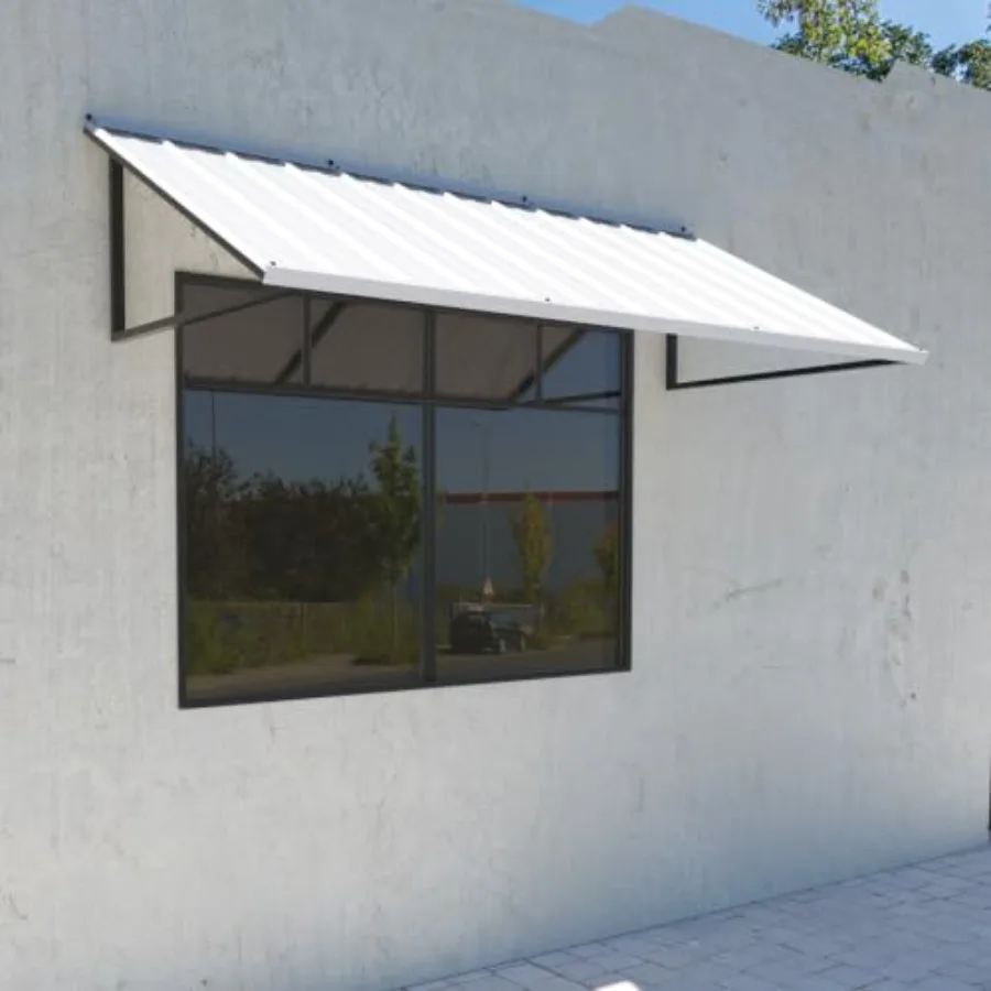 83 × 37in Metal Door Awning, Fixed Window Awning, All-Weather Use