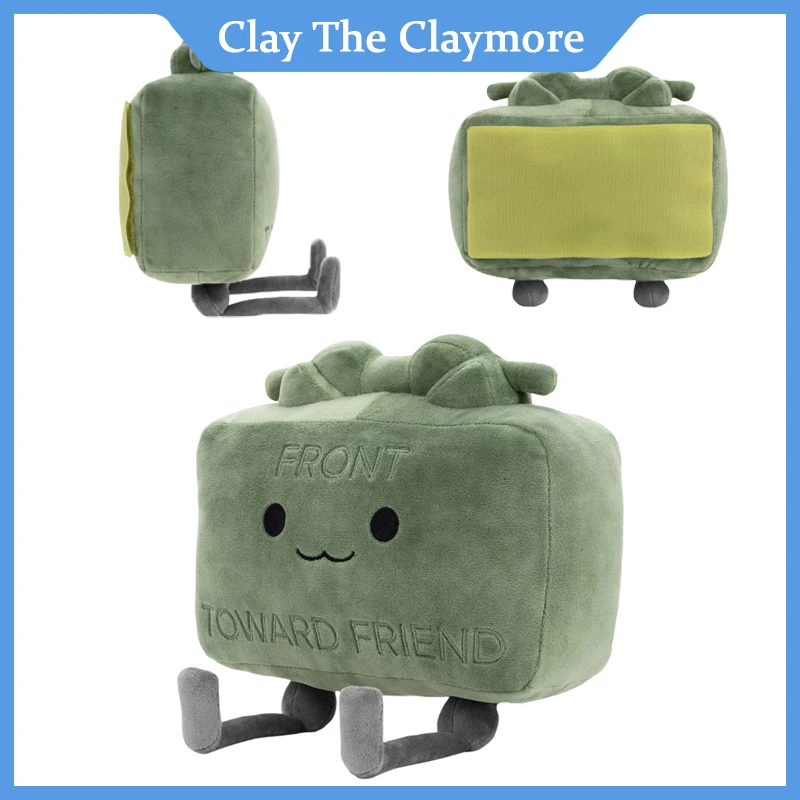 

New Hot Clay The Claymore Plush Cartoon Cute Soft Small Square Clay The Claymore Plush Doll Toy Children's Birthday Gift 20cm