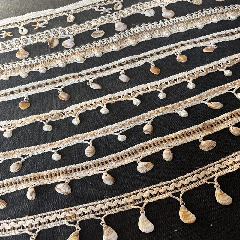 Exquisite Tassel Shell Lace Handmade DIY Sewing Accessories For Dresses Sun Hats Curtains Dining Table Decorations
