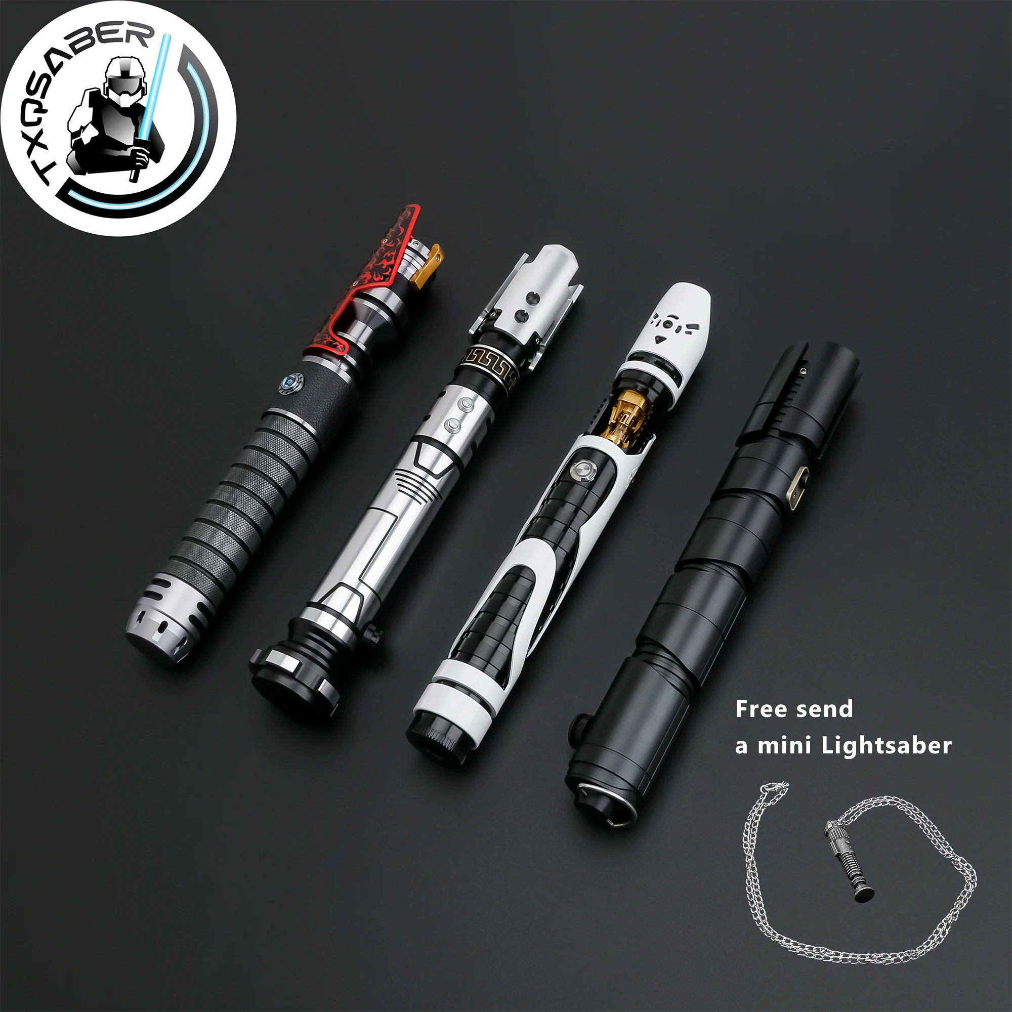

TXQSABER Lightsaber Designed Series Empty Hilt Jedi Heavy Dueling no Blade FOC Metal Hilt arts sword Toys for Adult Cosplay