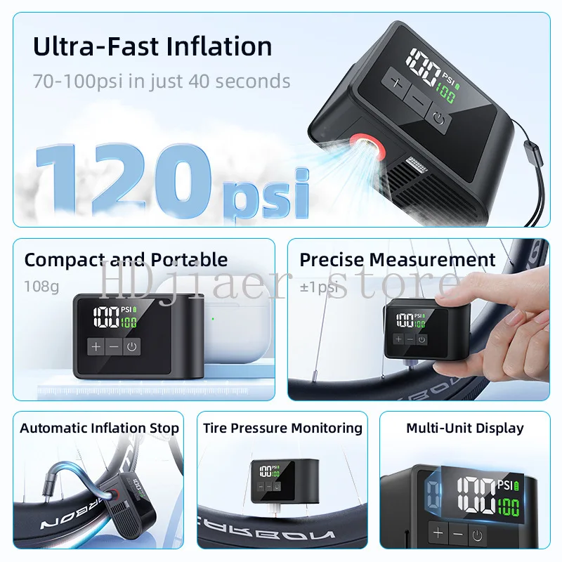Mini Air Pump for Road Bikes and Mountain Bikes