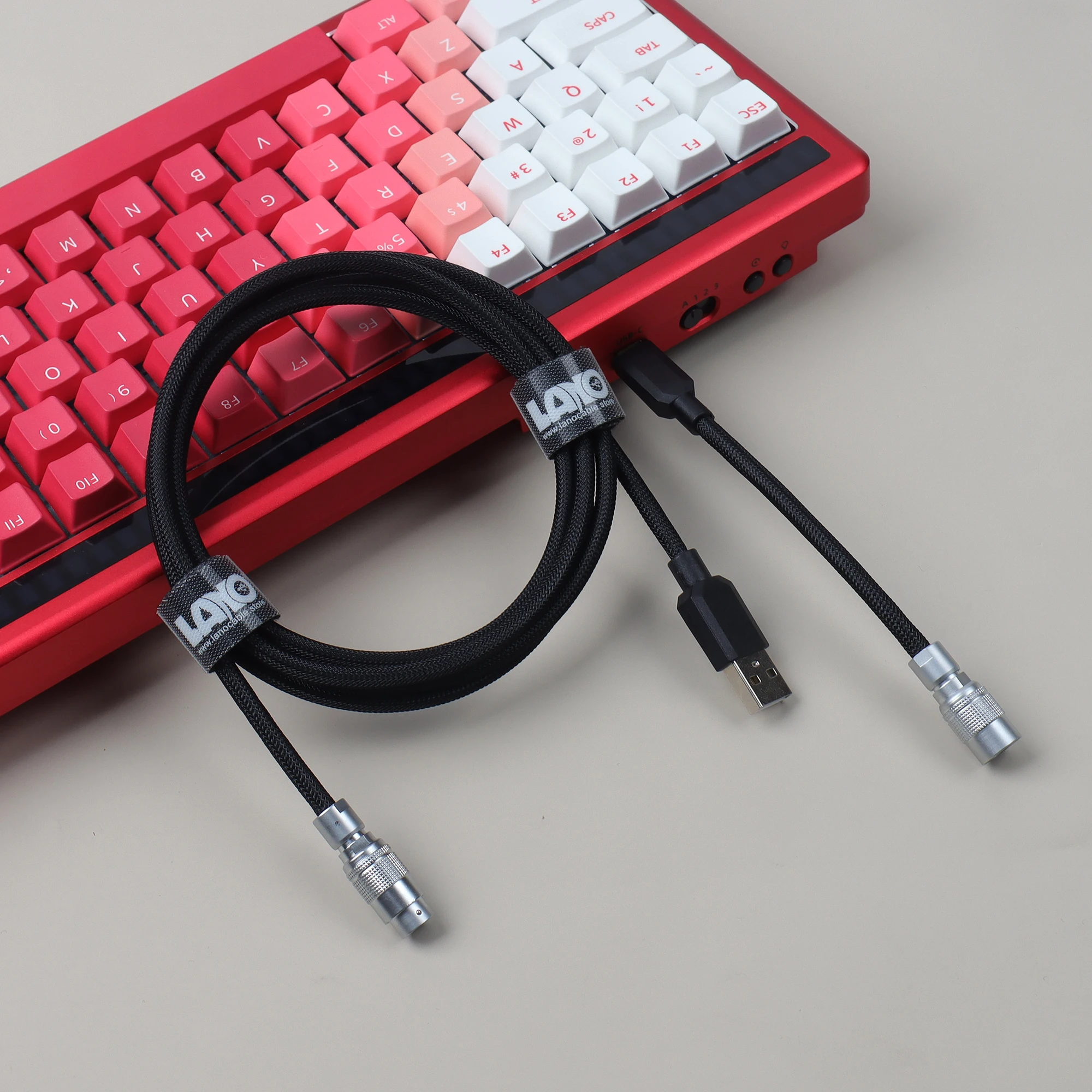

【LANO】New Keypad cable, YC8 spring series, dual programming technology, USB-A to USB-C cable, used for pilot mechanical keyboard