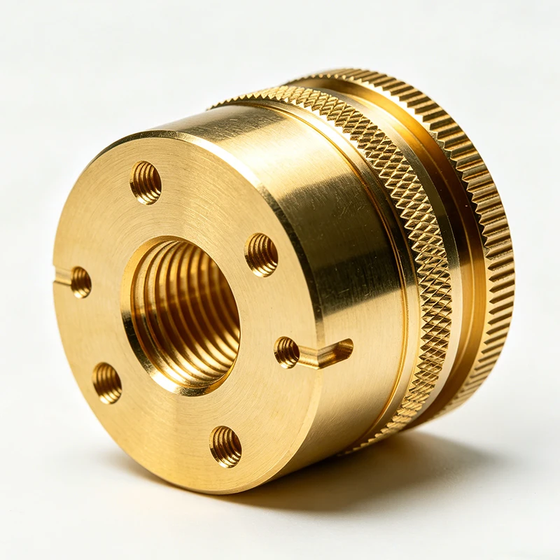 Precision Customized Cnc Machining Services Custom CNC Processed Diamond Knurl Brass Cylinder Nut