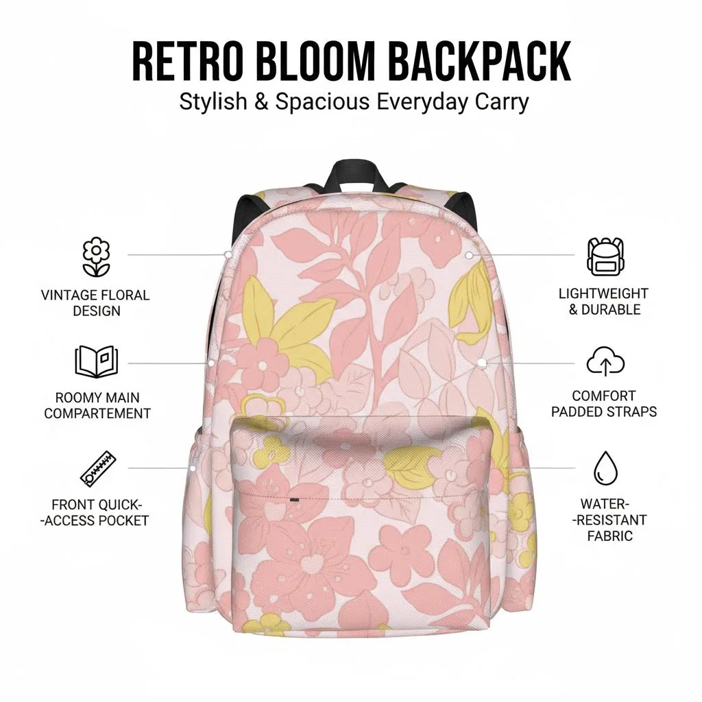

Flowers Travel backpack,Student Backpack,Large capacity backpack,Back To School,Personalized Backpack,Spring outing backpack