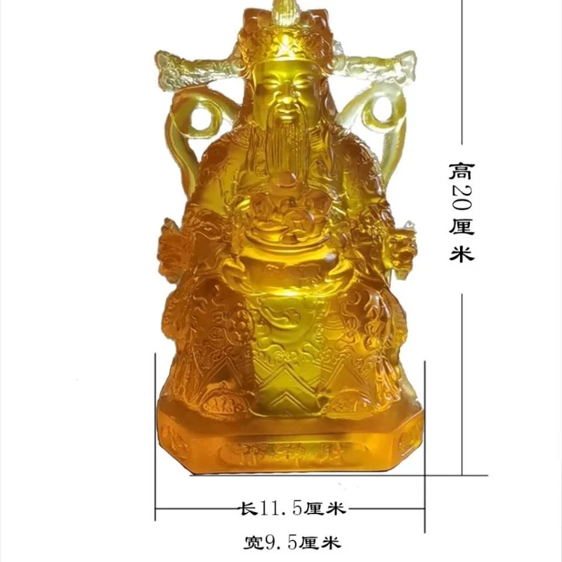 

Transparent Glaze God of Wealth Craft Gift Store Opening-up Ornaments Decoration Business Housewarming Company Fortune Money God