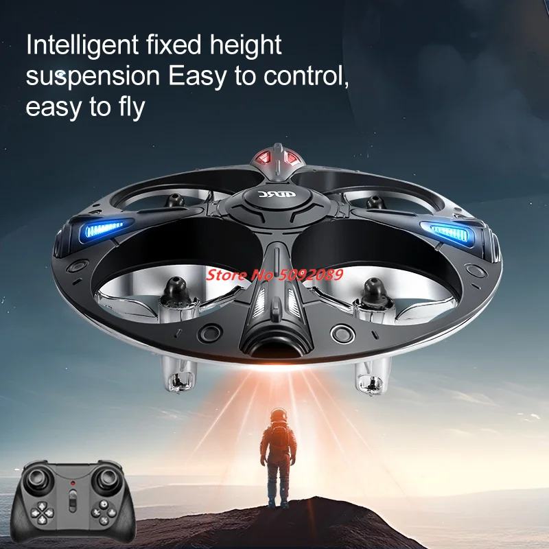 Smart Attitude Hold Hover Mini Remote Control Helicopter UFO  2.4G Rolling LED Night Light Headless Mode RC Drone Quadcopter Toy