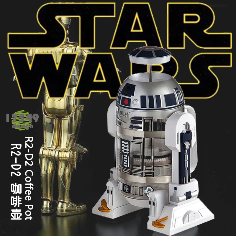 

Star Wars R2-d2 960ml Moka Hand Coffee Maker Cartoon Robot Office Home Manual Thermal Stainless Steel Pressing Mini Coffee Pot