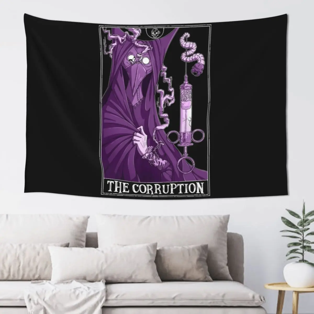 The Corruption Tarotesque - (Dark) Tapestry Decor For Room Room Decor Korean Style Tapestry