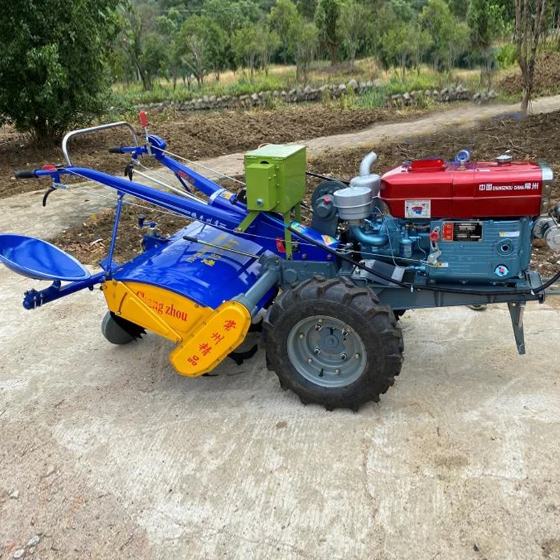 

Trailer 22hp Agricultural Cultivator Machine Walking Tractor Rotary Cultivator With CE Certified Equipped Tiller Farm Tool