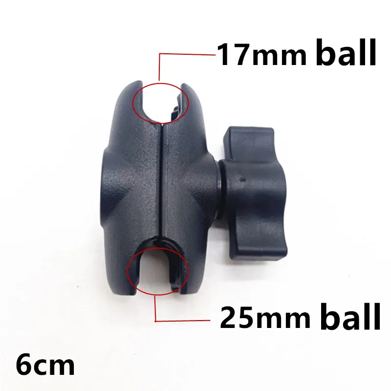 NovelGoal Braccio A Doppia Sfera 17mm In Lega Di Alluminio – Per Action Camera, RAM E Supporti Per Bici E Moto