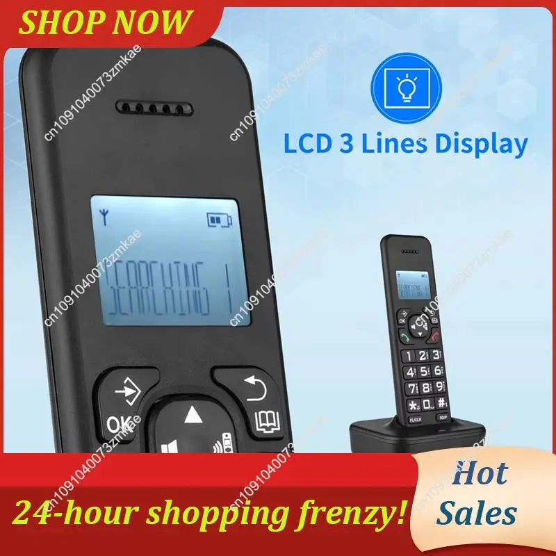 Daily Sale D1102B Cordless Phone Caller ID/Call Waiting 1.6 Inch Backlight LCD 3 Line Screen Display 16 Languages US PLUG