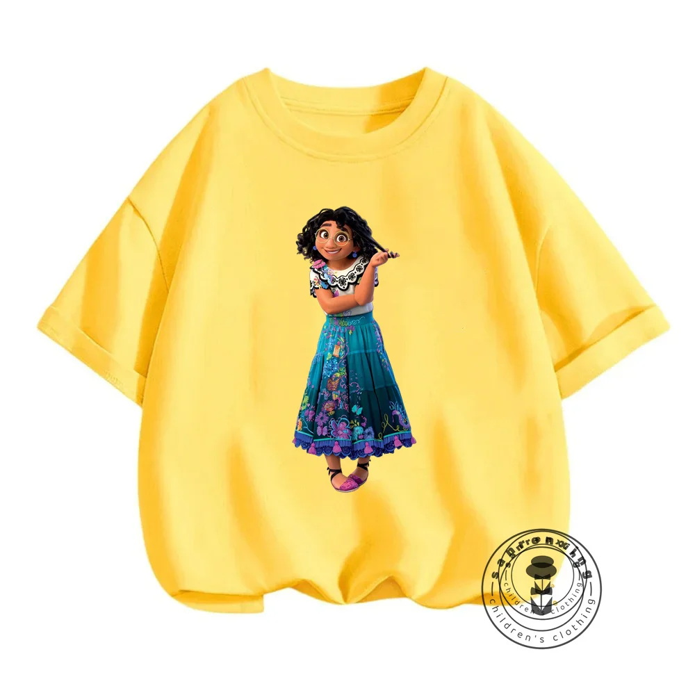 Cute Disney Encanto Summer T-Shirts for Boys and Girls Adorable Cartoon Prints on Soft O-Neck Tops Perfect for Cool Outdoor Fun