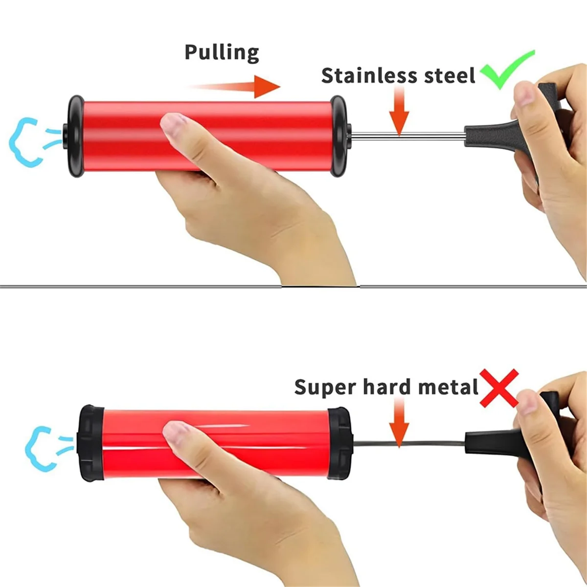 Soccer Ball Pump Ball Pump Compact Sports Ball Pump Set with 5 Needles, Nozzle & Hose - Portable