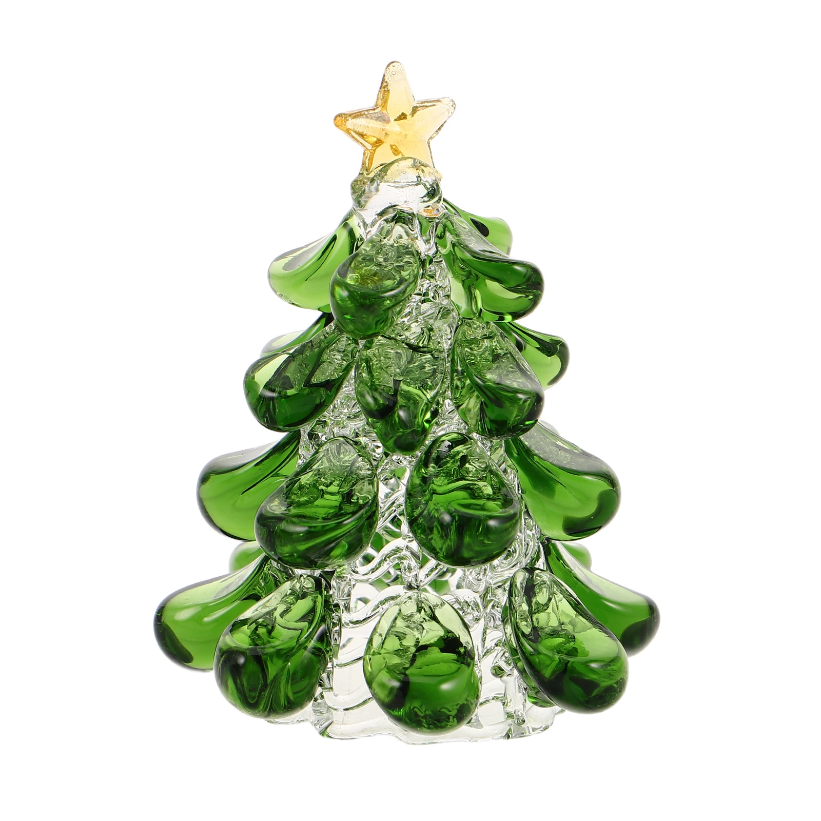 

Mini Green Crystal Christmas Tree Elegant Glass Sculpture for Christmas Table Centerpiece Holiday Mantel Shelf Winter Decor