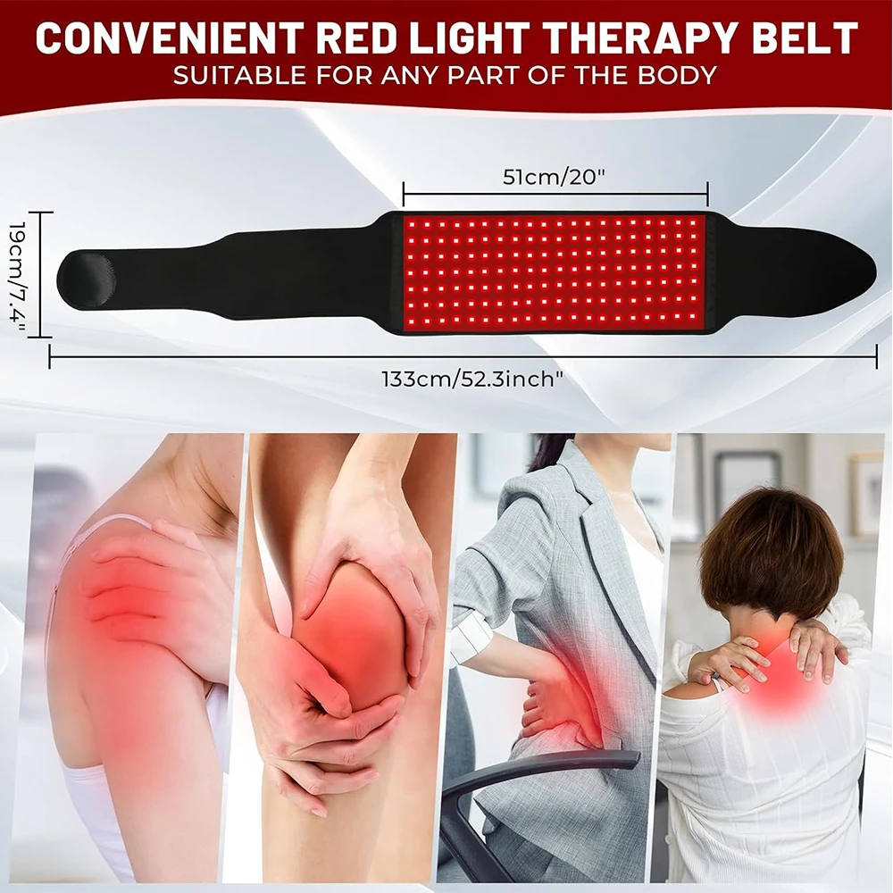 Update 140 Leds Red&Infrared Light 660nm&850nm Belt