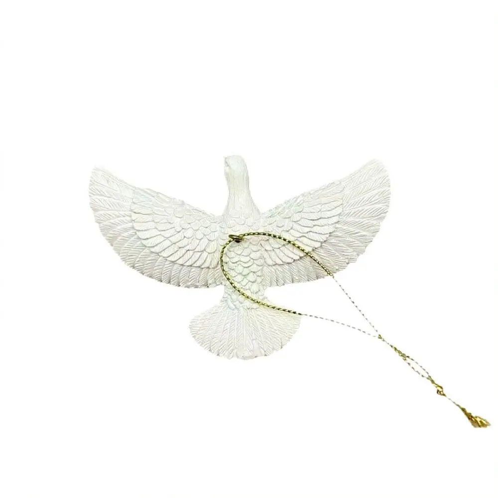 White Dove Ornament Peace Bird Figurine Wall Hanging Decor For Christmas Tree Wedding Party Home Window Display Sculpture