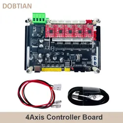 GRBL Offline Controlador para Máquina De Gravura CNC, Motorista De 4 Eixos, Suporte De Placa De Controle, Laser 300 W, Eixo 500W, 32Bits, A4988, 8825