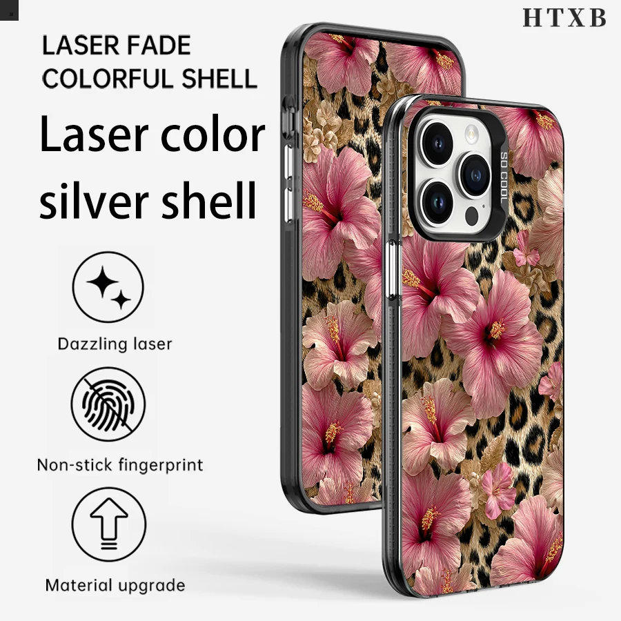 

Телефон с золотыми леопардовыми цветами для iPhone 17–11 Pro Max Plus