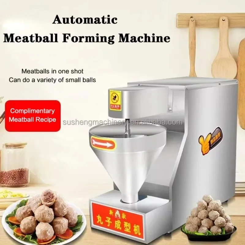 Commercial Desktop High-Yield Chicken Beef Fish Balls Meatball Forming Hine Size Adjustable For Hot Pot Shop