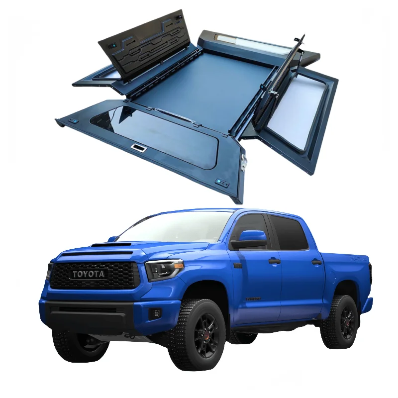 

For Toyota Tundra TRD Pro Tremor Pickup Truck Cap Custom Truck Bed Aluminum Thin Three Doors Opentonneau Cover