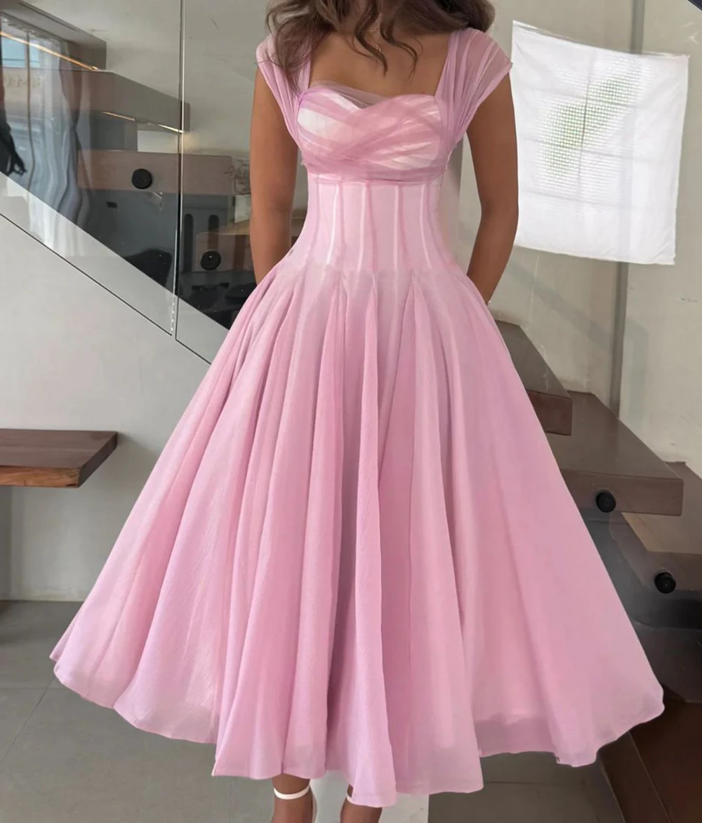 Women's clothing factory wholesale plus size summer long dress square neck fashion mesh dress-GZXX843