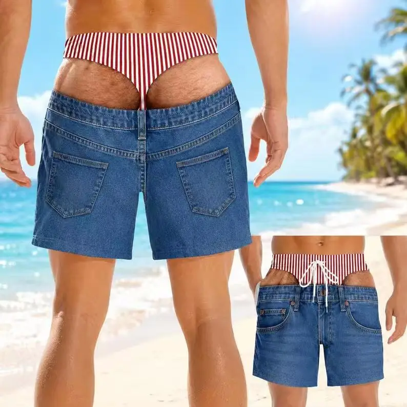 Funny Loose Beach Pants Vacation Casual 2026 Summer New Men 3d Print Vacation Beach Shorts Travel Gift for Men Surf Board Shorts