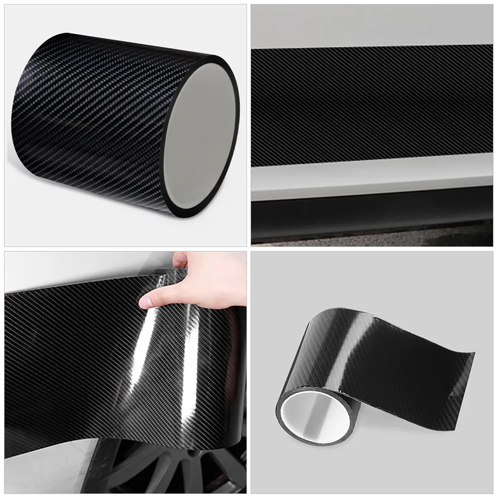 Car Door Edge Protector Tape 5D Carbon Fiber Texture PVC Automotive Vinyl Film for Cars Trucks Anti-Collision Scratch Rust