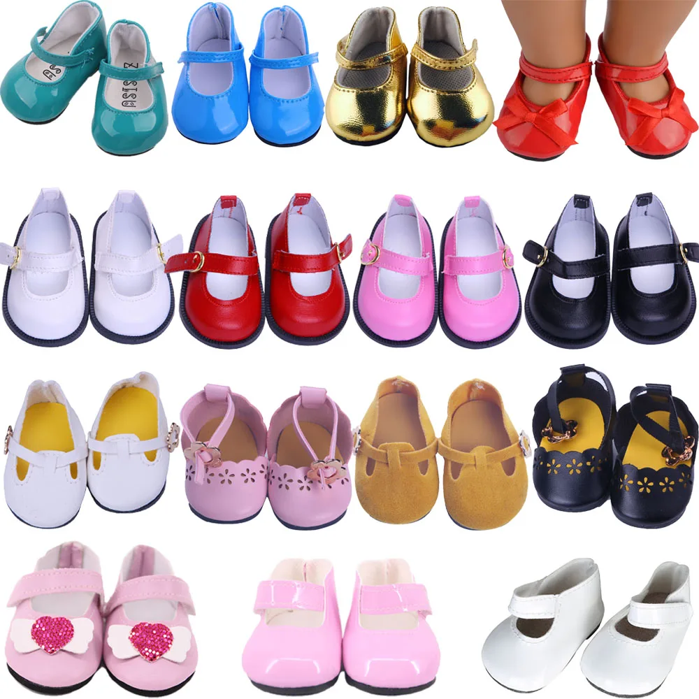 Doll Clothes Shoes 7Cm Panda Shape For 43Cm Baby & 18 inch American Dolls OG Girl's Accessories Cute Round Toe Shoes Baby Reborn