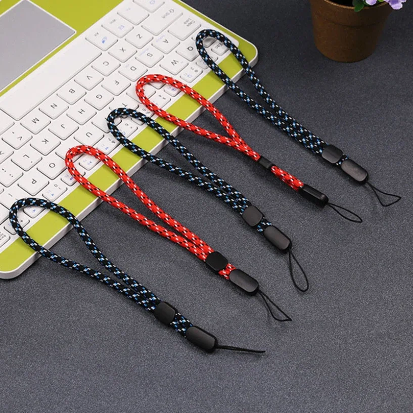 

100pcs Short Nylon Adjustable Wrist Strap Lanyard For Gopro Cell Phone Camera USB Flash Drive Keys Hand String Holder Straps