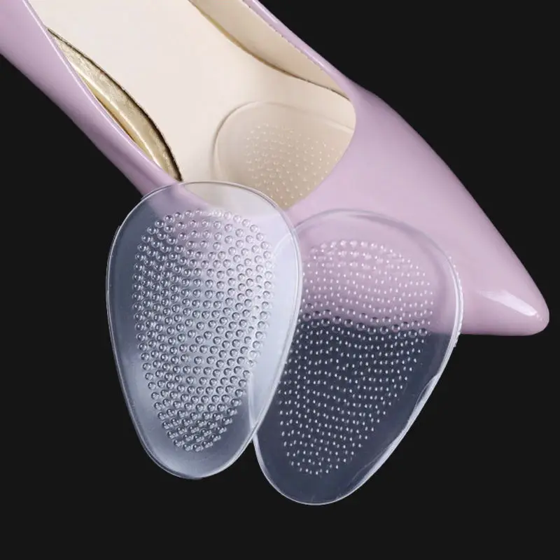 Soft Transparent GEL Particle Forefoot Pad Anti Slip Anti Pain High Heeled Insole Front Half Pad for Comfortable Shoe Wear