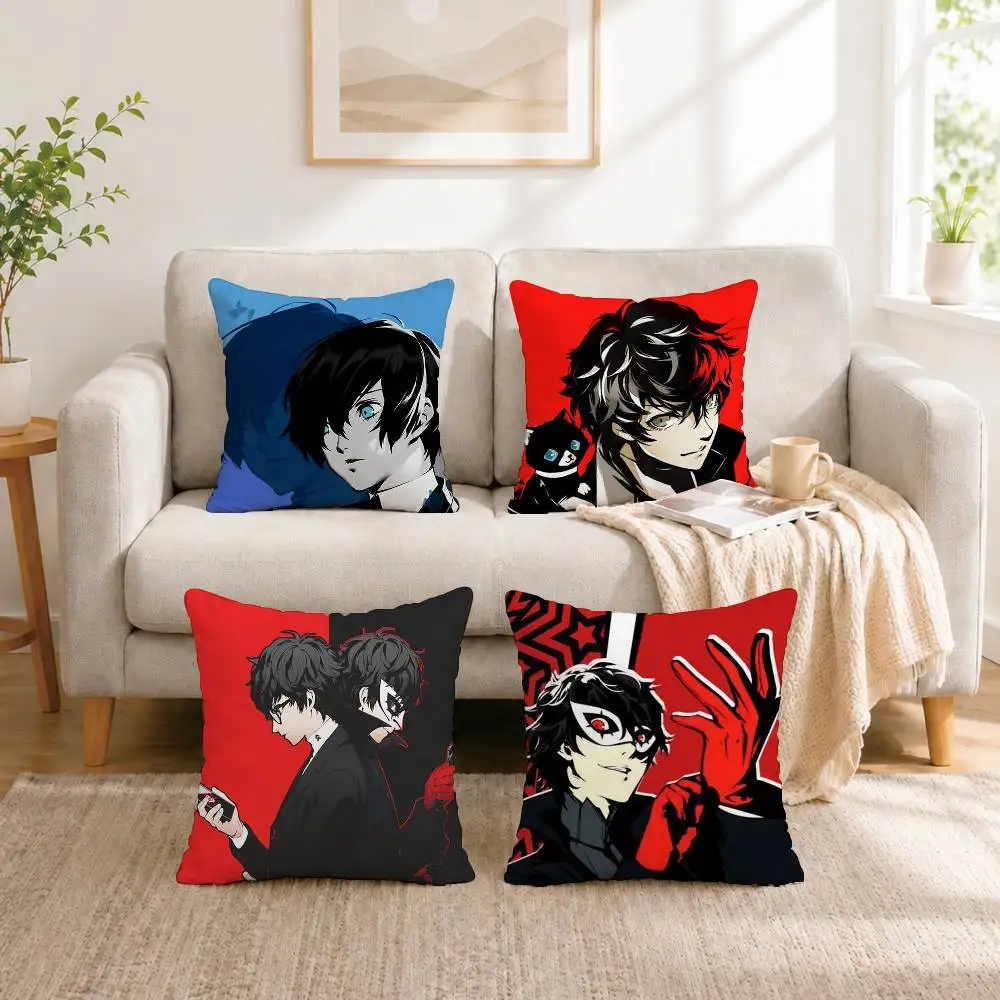 G-Game Persona Square Double-Sided printed Pillow Case Bedroom Bedside Pillow Sofa Cushion Cover Gift