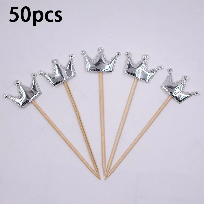 50 Stück Einweg-Bambusstäbchen für Geburtstagskuchen, Dekoration, Party, Hochzeit, Dekorationen, Tisch, Gemüse und Obststäbchen – Detail 19