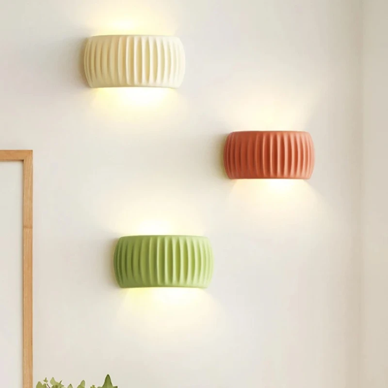 الفرنسية الأوروبية الراتنج غرفة نوم السرير الممر ضوء شرفة غرفة المعيشة غرفة الطعام بسيطة الحديثة الجدار مصباح #5