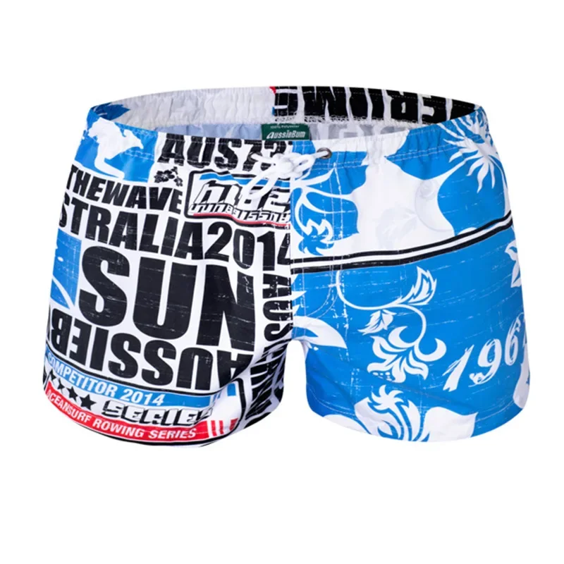 Men Summer individual Beach Swimming Trunks Men's Boxer Waist Sexy Waist Swimsuit