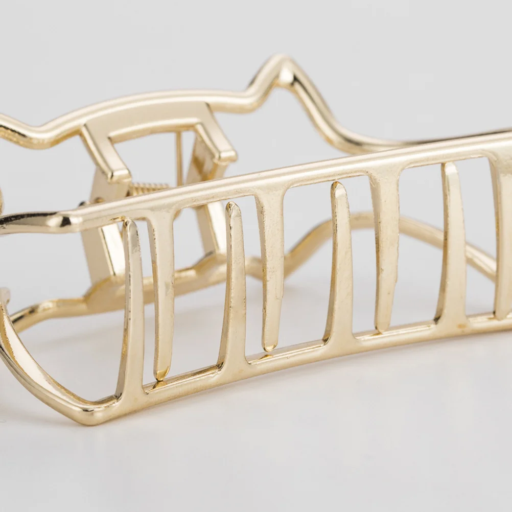 

2 шт., полые зажимы для челюстей с кошачьим дизайном, прочные зажимы для волос, простые в использовании, модные зажимы для хвоста для девочек и женщин, зажим для челюстей