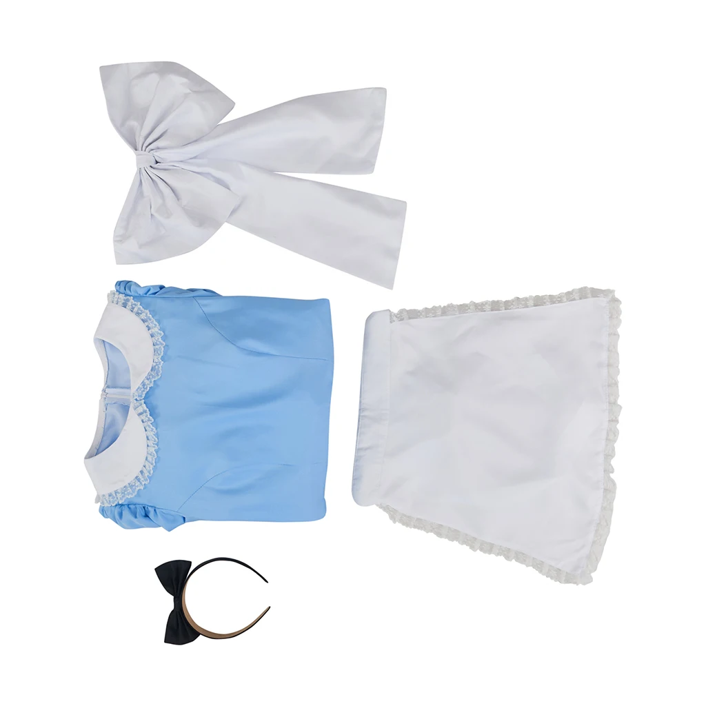 Movie Alice Cosplay Blue Maid Dress Halloween Carnival Costume Stage Play Costume