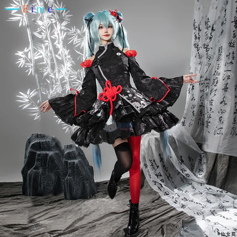 Women Lolita Dress Cosplay Costume Chinese Kungfu Suit For Mikuu Cosplay Halloween Carnival Uniforms Anime Clothing Custom Made