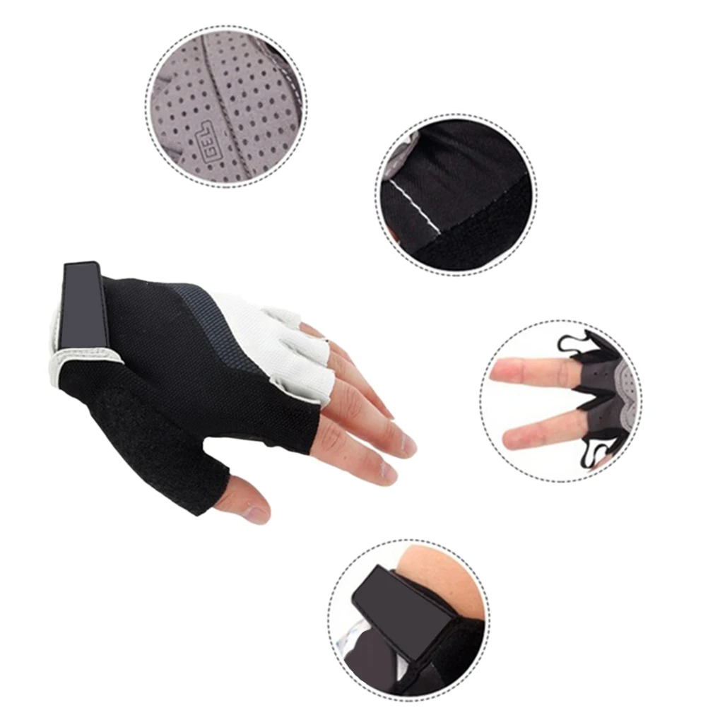 

1Pair Outdoor Sports Half Finger Cycling Gloves Breathable Non Slip Workout Gloves Climbing Riding Fishing Size Xxl White