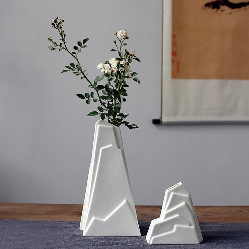 

1Pcs Ceramic Mini Rockery Fake Mountain Flowerpot Decoration Small Pot for Plants Home Office Fake Mountain Flowerpot