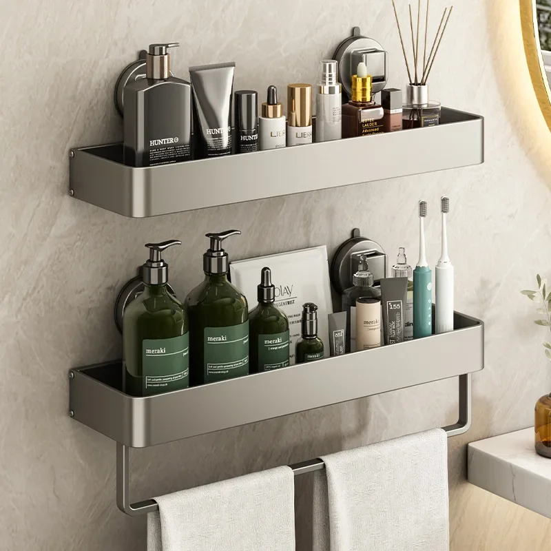 Bathroom storage rack without punching large capacity shower gel and shampoo storage rack bathroom accessories bathroom shelves