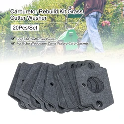 20 unids/set Kit de reconstrucción de carburador lavadora cortadora de césped para Stihl Craftsman Poulan para Echo Weedeater Zama Walbro juntas de carburador