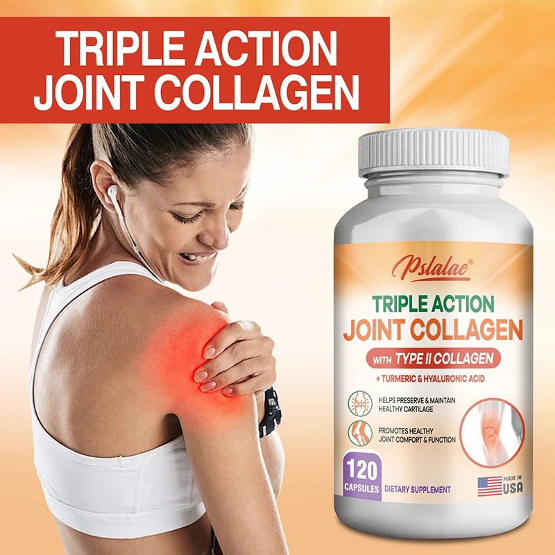 

Triple Action Joint Collagen Capsules - Supports Joint and Bone Health, Improves Flexibility, and Relieves Pain and Stiffness