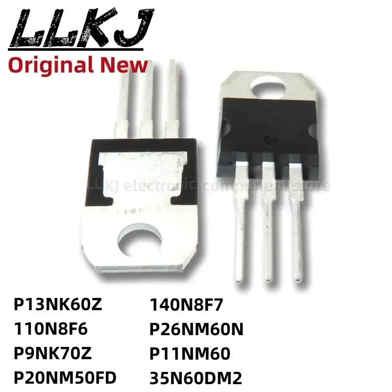 1pcs STP13NK60Z STP110N8F6 STP9NK70Z STP20NM50FD STP140N8F7 STP26NM60N STP11NM60 STP35N60DM2 TO-220 MOS FET
