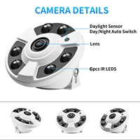 8MP CCTV POE IP Fisheye 4K Panoramic Camera Indoor Waterproof Wide Angle View 5MP 4MP Dome One-Way Audio Security Surveillance 5