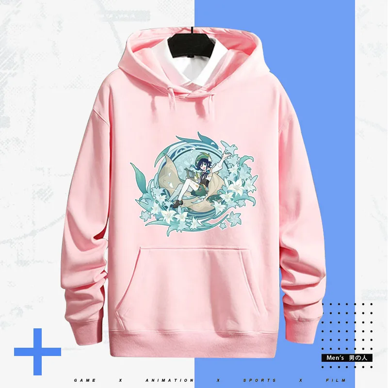 Hoodie unissex Anime Genshin Impact, moletom estético masculino Eula, roupas vintage, pulôver casual