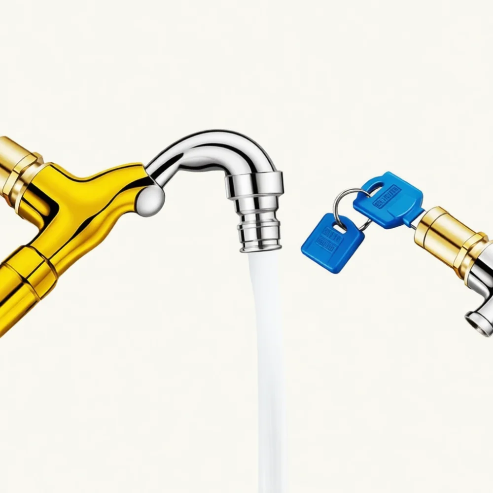 For JOMNW Brass Water Tap Lockable Garden Faucet Anti Theft Valve Outdoor Washing Machine Spigot Decorative Utility Key